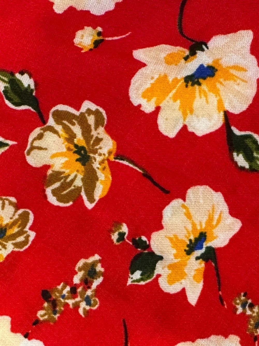 🌺 Indigo Rose Red Floral 2-Piece Set – Boho Crop Top & Midi Skirt – Size M - Picture 10 of 10